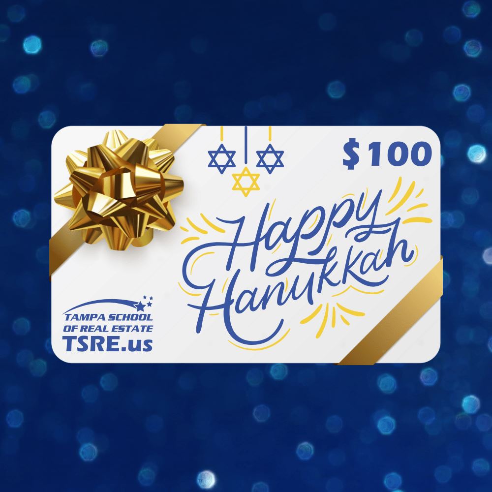 Giftcard Gift Cards TSRE | Tampa School of Real Estate $100 Happy Hanukkah