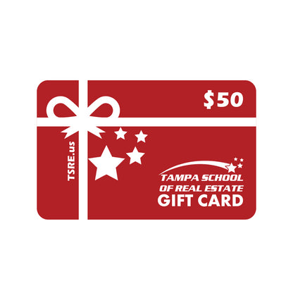 Giftcard Gift Cards TSRE | Tampa School of Real Estate $50 Red 