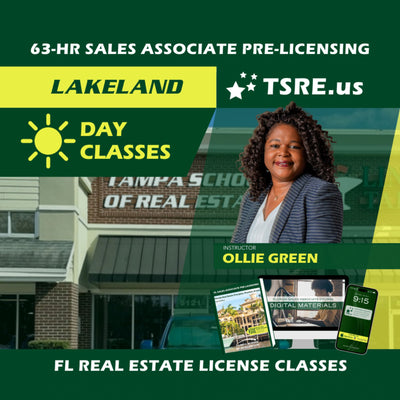 Lakeland | Aug 12 8:30am | 63-HR FL Real Estate Classes SLPRE TSRE Lakeland | Tampa School of Real Estate 