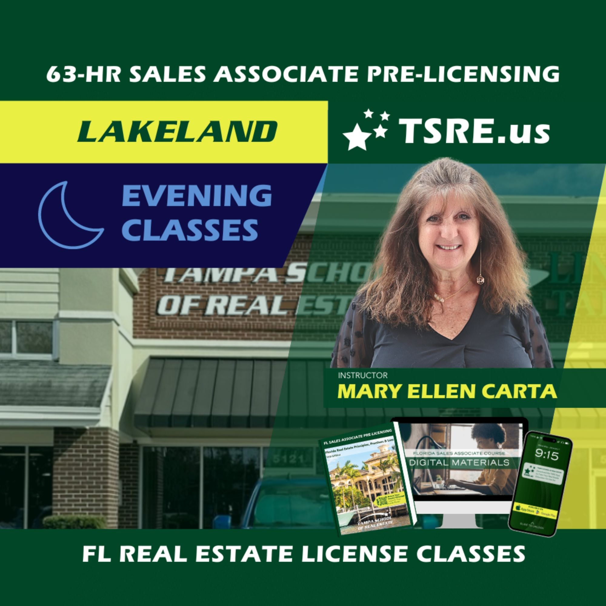 Lakeland | Sep 29 6:30pm | 63-HR FL Real Estate Classes SLPRE TSRE Lakeland | Tampa School of Real Estate