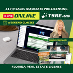 LIVE Online | Aug 1 9:00am | 63-HR FL Real Estate Classes SLPRE TSRE LIVE Online | Tampa School of Real Estate Full Tuition