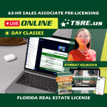 LIVE Online | Oct 6 8:30am | 63-HR FL Real Estate Classes SLPRE TSRE LIVE Online | Tampa School of Real Estate Full Tuition
