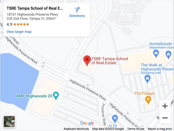 New Tampa | Oct 13 9:00am | 63-HR FL Real Estate Classes SLPRE TSRE New Tampa | Tampa School of Real Estate