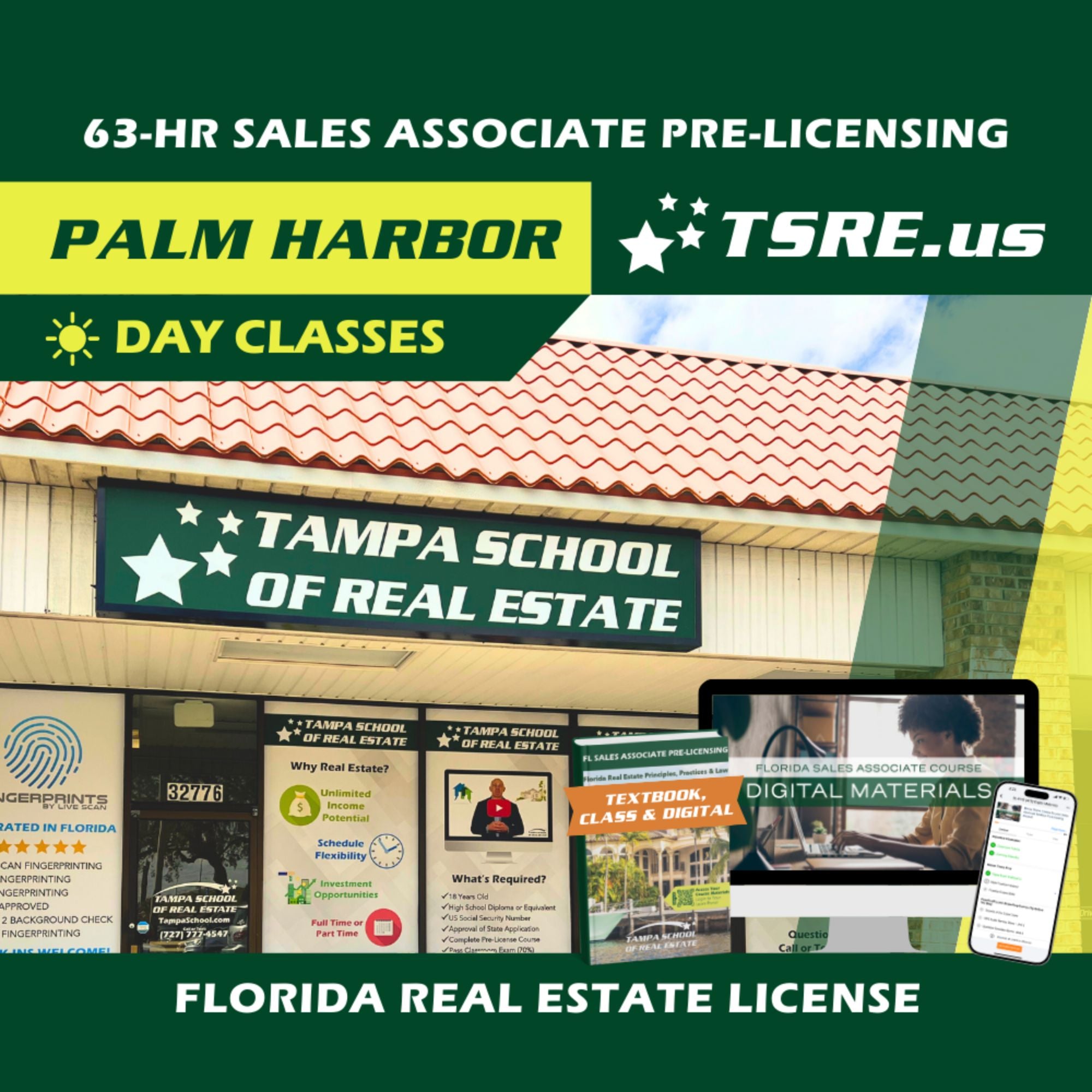 Palm Harbor | Jun 8 9:00am | 63-HR FL Real Estate Classes SLPRE TSRE Palm Harbor | Tampa School of Real Estate