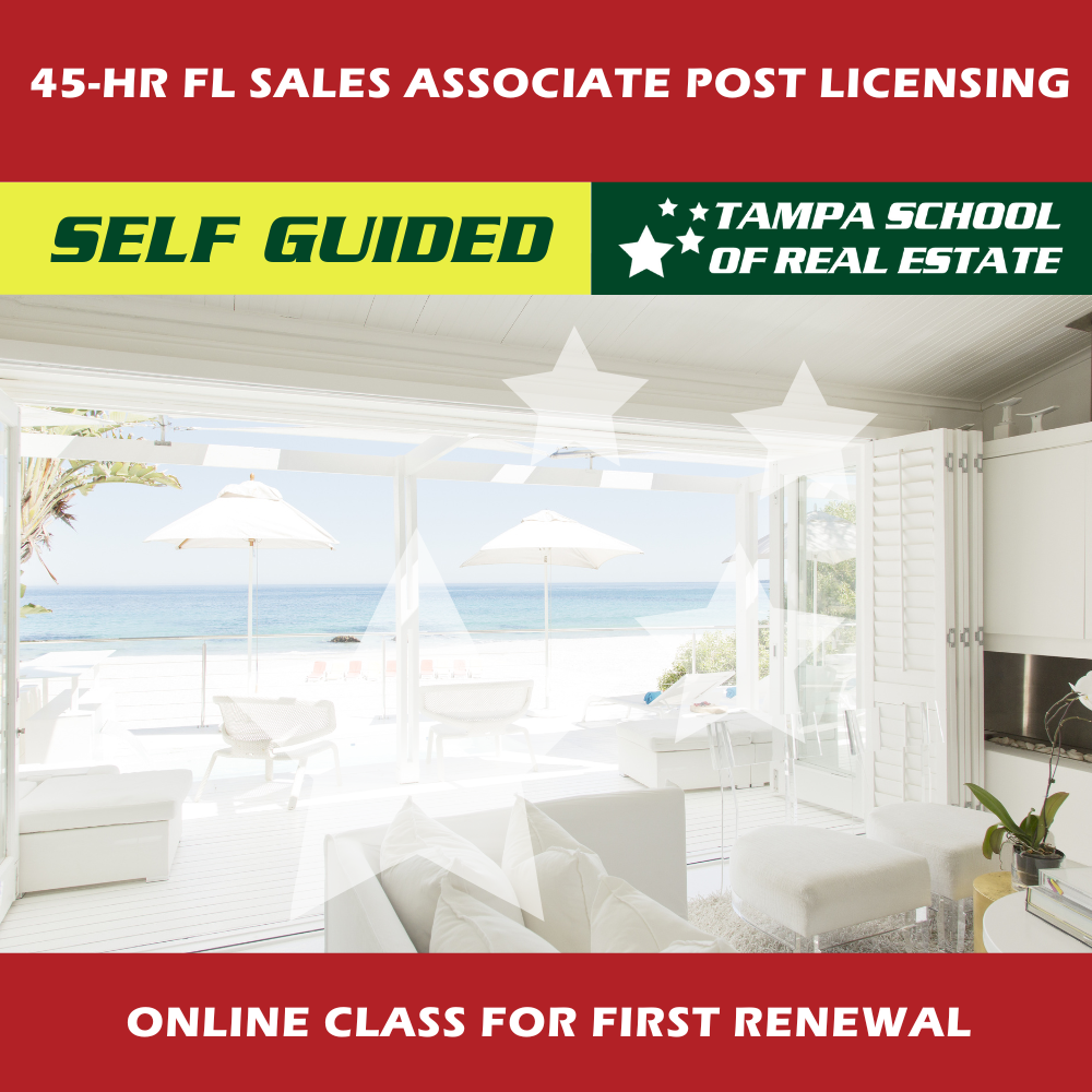 Online　School　Sales　FL　TSRE　Tampa　Course　Post　Licensing　–　45-Hour　Based)　of　Associate　Estate　(Text　Real