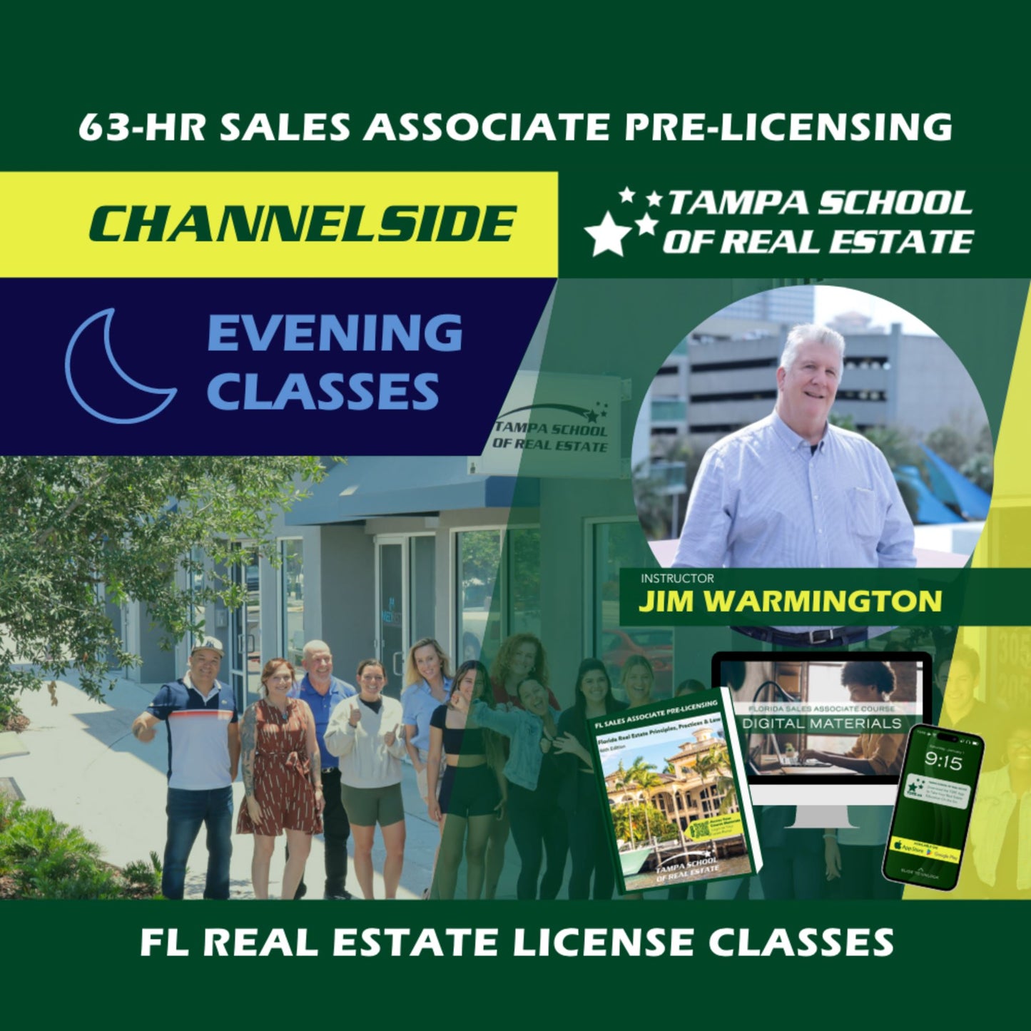 Channelside | Nov 27 6:30pm | 63-HR FL Real Estate Classes SLPRE TSRE Channelside | Tampa School of Real Estate