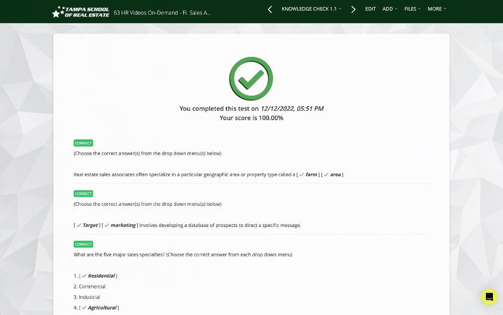 Instructor-Led 63 HR FL Real Estate License Class Online (Video Based) learn.at.tsre.us