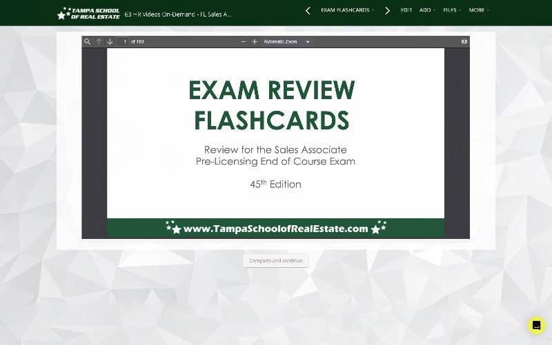 Instructor-Led 63 HR FL Real Estate License Class Online (Video Based) learn.at.tsre.us