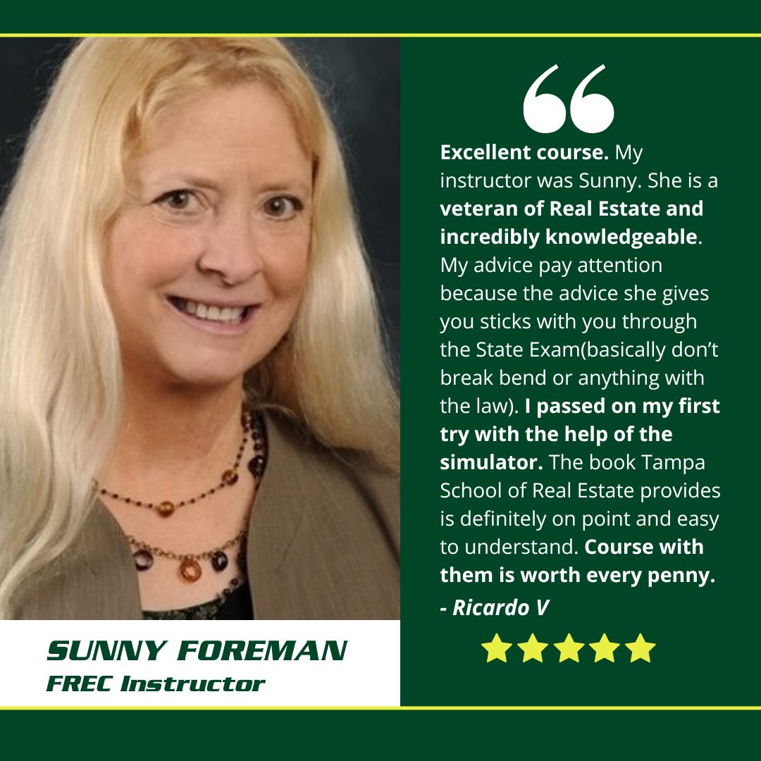LIVE Online | Oct 7 9:00am | 63-HR FL Real Estate Classes SLPRE TSRE LIVE Online | Tampa School of Real Estate