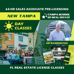 New Tampa | Nov 6 8:30am | 63-HR FL Real Estate Classes SLPRE TSRE New Tampa | Tampa School of Real Estate