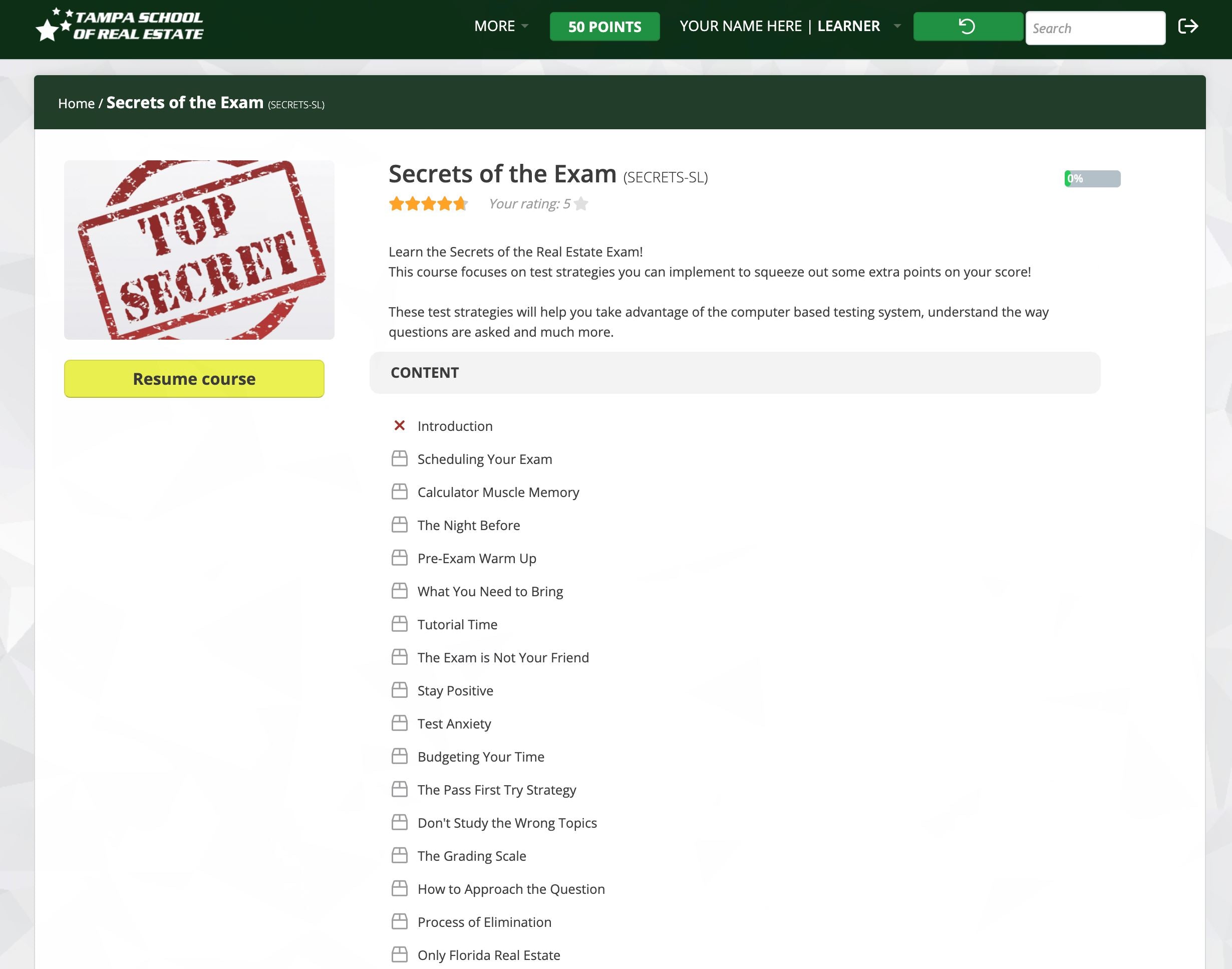 Secrets of the Exam Exam Prep learn.at.tsre.us