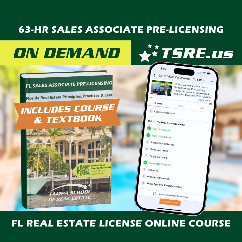 63-HR Real Estate Online Course (Video On-Demand) SLPRE-ONLINE learn.at.tsre.us 