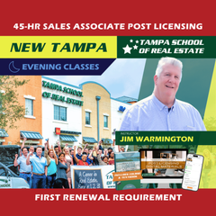 New Tampa thumbnail for New Tampa | Dec 8 6:00pm | 45-HR FL Post Licensing Course