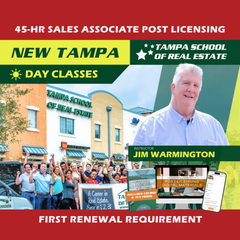 New Tampa thumbnail for New Tampa | Oct 27 9:00am | 45-HR FL Post Licensing Course