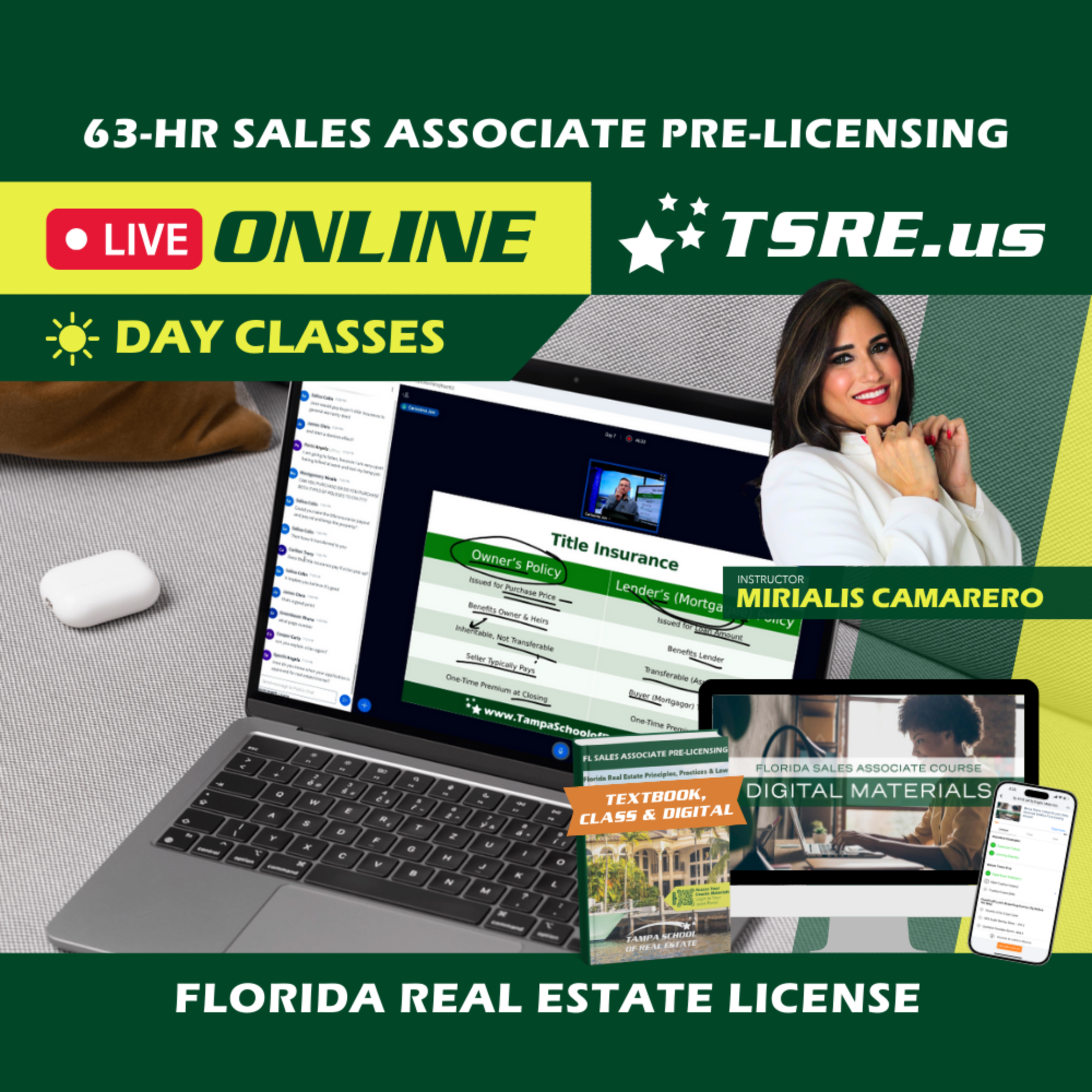  LIVE Online | Dec 7 9:30am | 63-HR FL Real Estate Classes