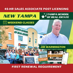 New Tampa thumbnail for New Tampa | Jan 17 9:00am | 45-HR FL Post Licensing Course