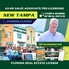 New Tampa thumbnail for New Tampa | Sep 29 6:30pm | 63-HR FL Real Estate Classes