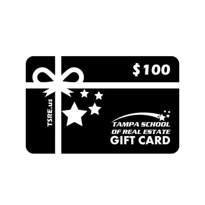 Giftcard Gift Cards TSRE | Tampa School of Real Estate $100 Black 