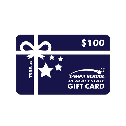 Giftcard Gift Cards TSRE | Tampa School of Real Estate $100 Blue 
