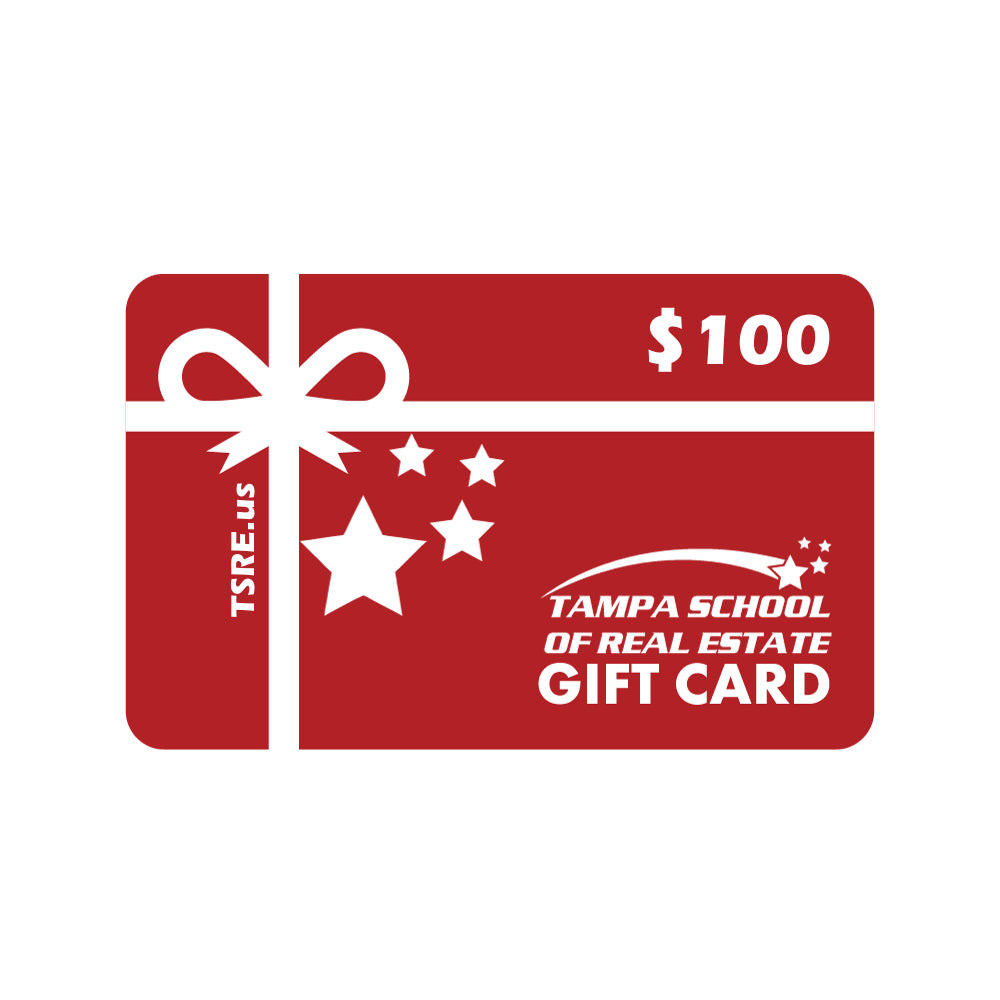 Giftcard Gift Cards TSRE | Tampa School of Real Estate $100 Red 