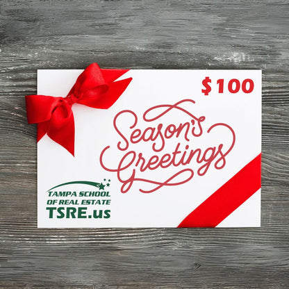 Giftcard Gift Cards TSRE | Tampa School of Real Estate $100 Season's Greetings 