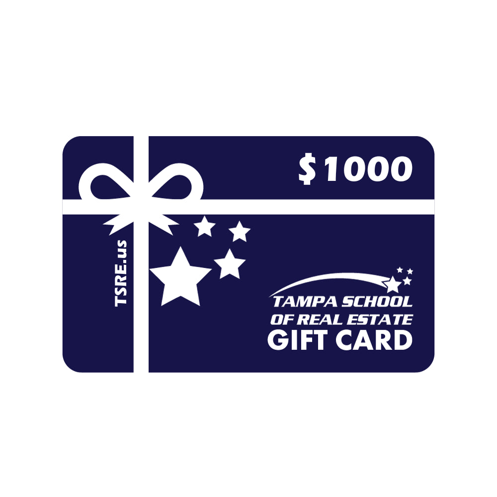 Giftcard Gift Cards TSRE | Tampa School of Real Estate $1000 Blue 