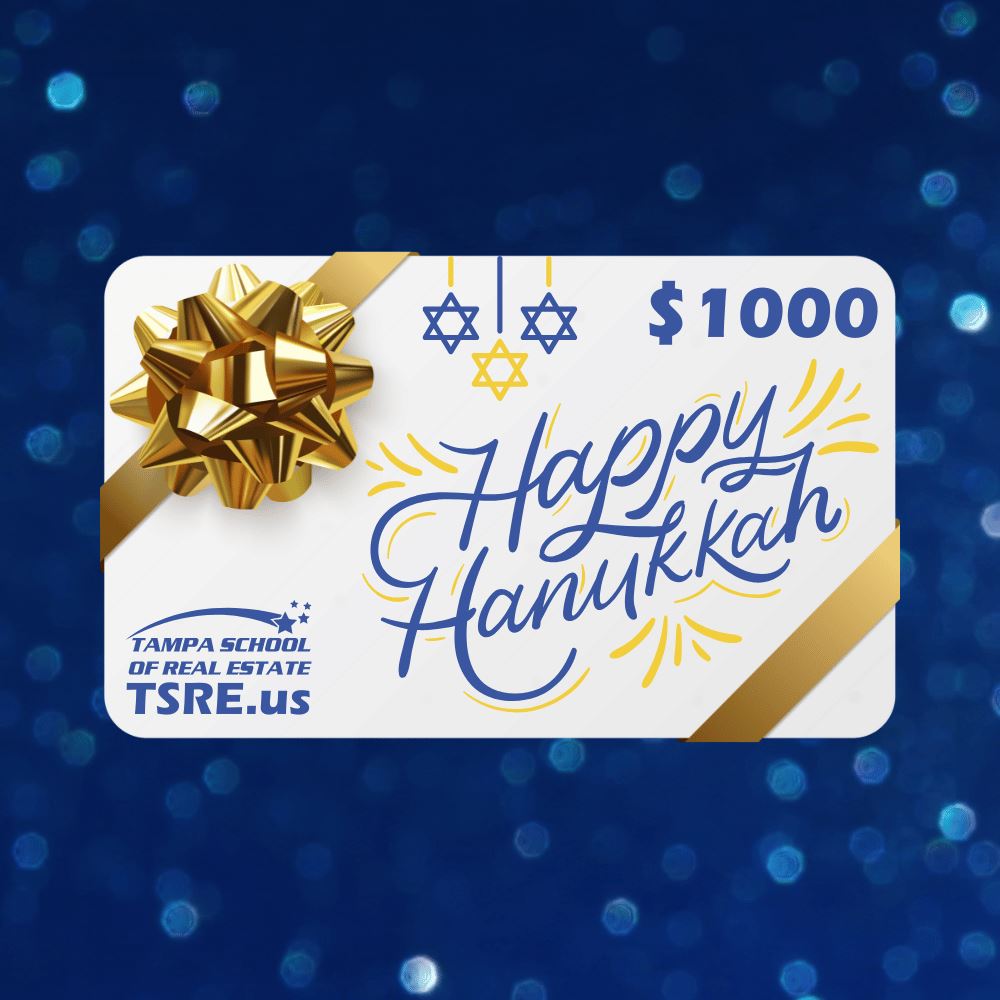 Giftcard Gift Cards TSRE | Tampa School of Real Estate $1000 Happy Hanukkah 