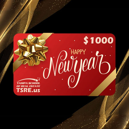 Giftcard Gift Cards TSRE | Tampa School of Real Estate $1000 Happy New Year 