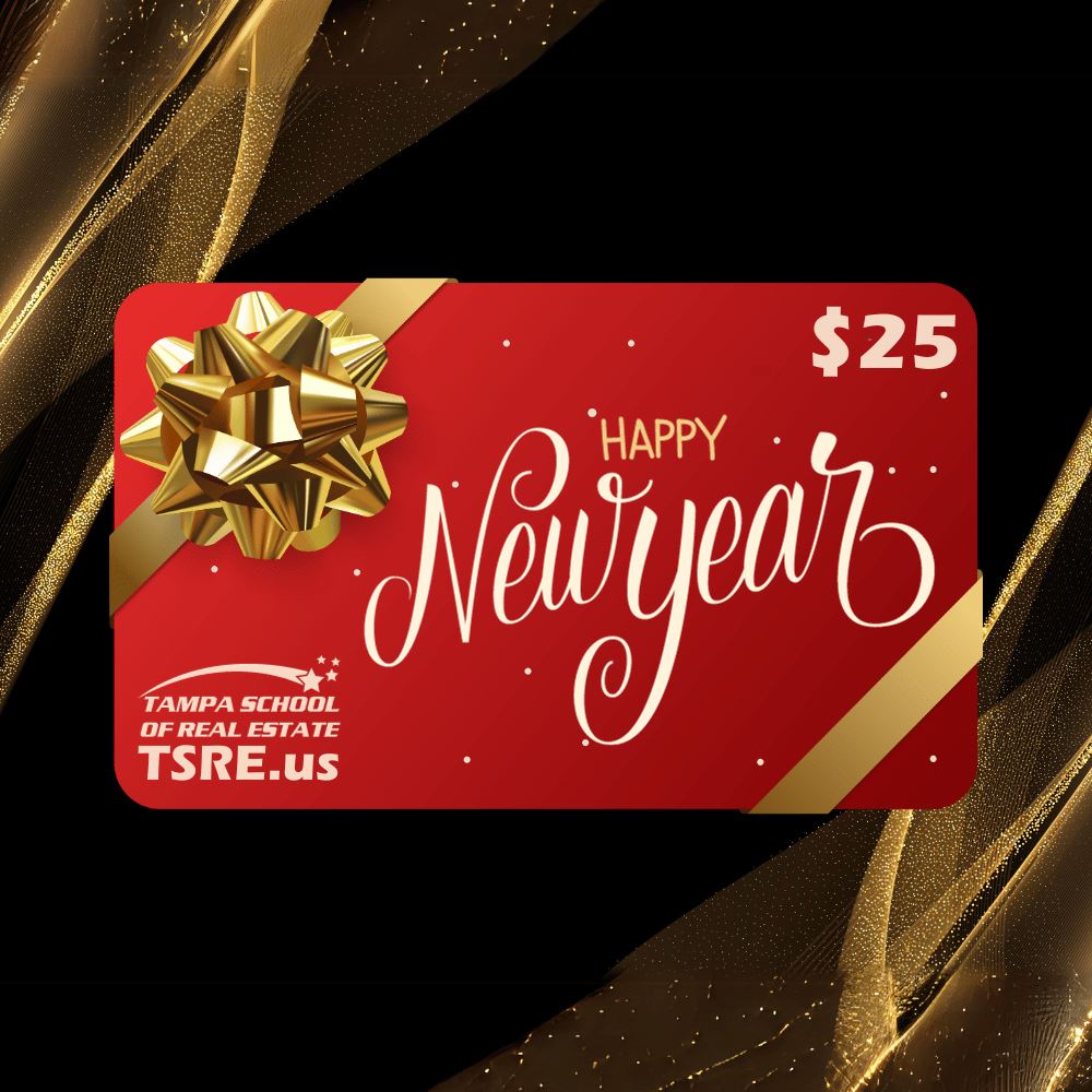 Giftcard Gift Cards TSRE | Tampa School of Real Estate $25 Happy New Year 