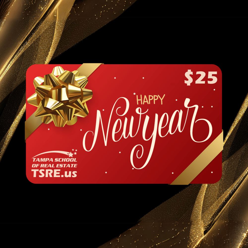 Giftcard Gift Cards TSRE | Tampa School of Real Estate $25 Happy New Year 
