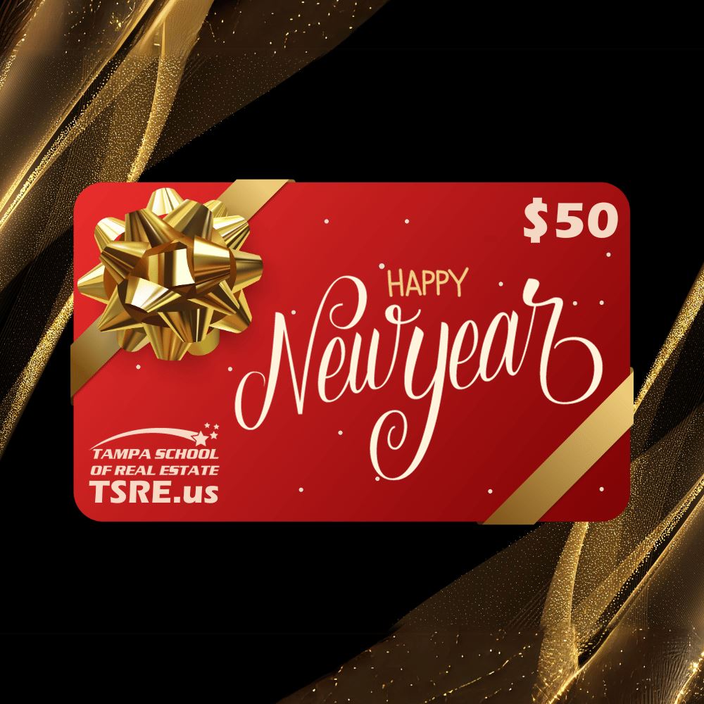 Giftcard Gift Cards TSRE | Tampa School of Real Estate $50 Happy New Year 