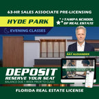 Hyde Park | Feb 9 6:30pm | 63-HR FL Real Estate Classes SLPRE TSRE Hyde Park | Tampa School of Real Estate Deposit - Balance Due Prior to Class 