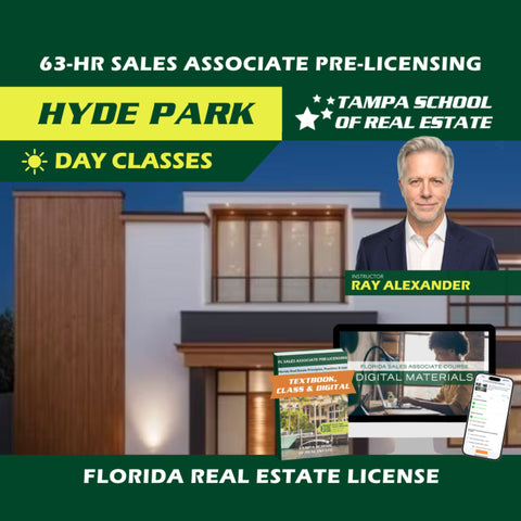 Hyde Park | Nov 30 9:00am | 63-HR FL Real Estate Classes SLPRE TSRE Hyde Park | Tampa School of Real Estate Full Tuition 