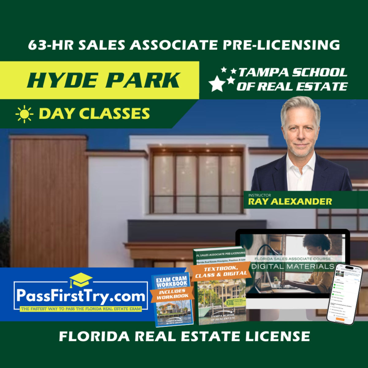 Hyde Park | Nov 30 9:00am | 63-HR FL Real Estate Classes SLPRE TSRE Hyde Park | Tampa School of Real Estate + PassFirstTry.com Study Tools 