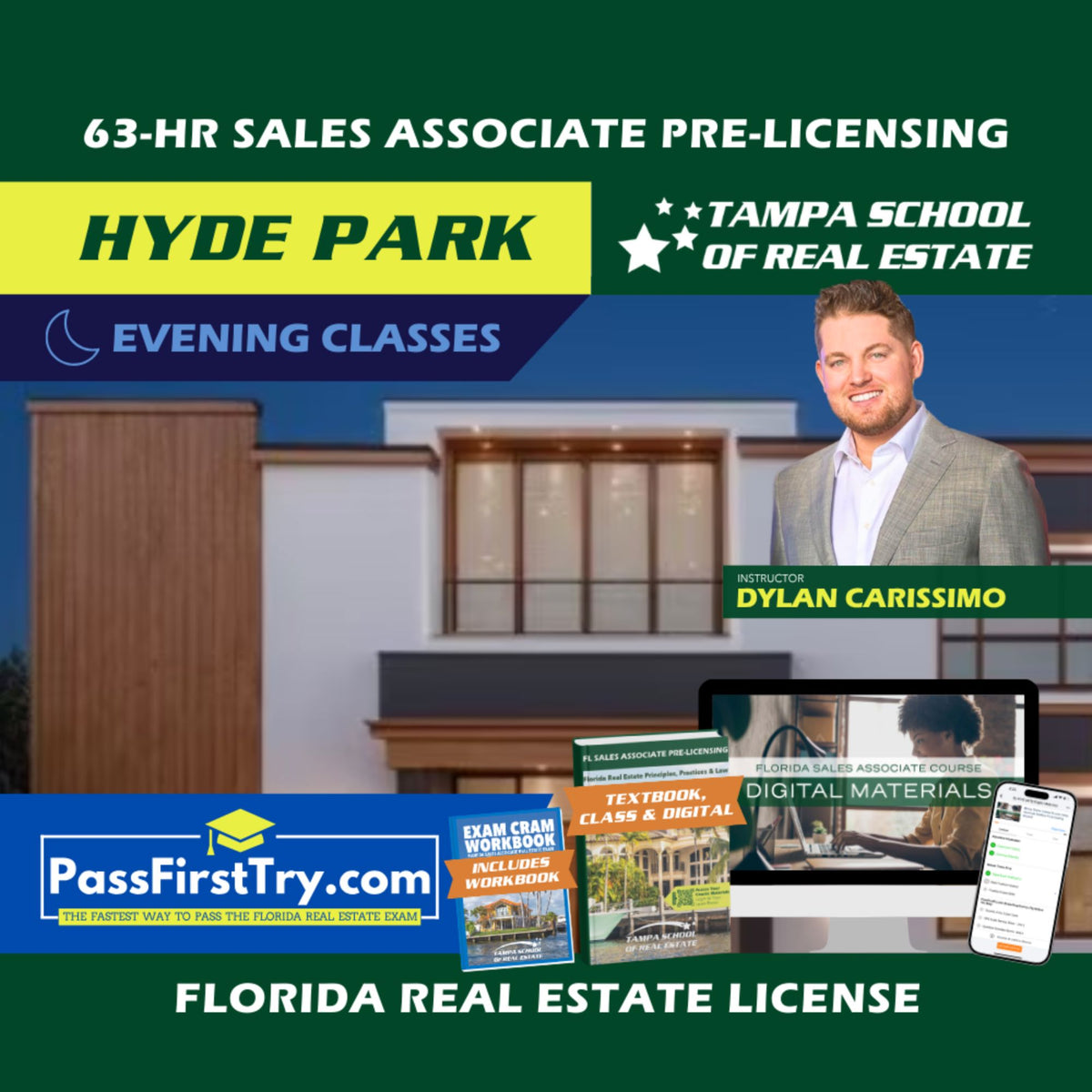 Hyde Park | Oct 6 6:30pm | 63-HR FL Real Estate Classes SLPRE TSRE Hyde Park | Tampa School of Real Estate + PassFirstTry.com Study Tools 