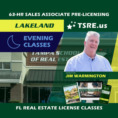 Lakeland | Apr 8 6:30pm | 63-HR FL Real Estate Classes SLPRE TSRE Lakeland | Tampa School of Real Estate 