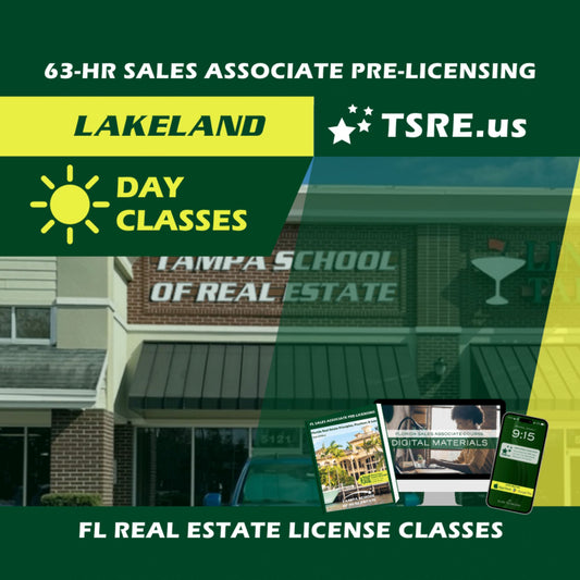 Lakeland | Jun 3 6:30pm | 63-HR FL Real Estate Classes SLPRE TSRE Lakeland | Tampa School of Real Estate 