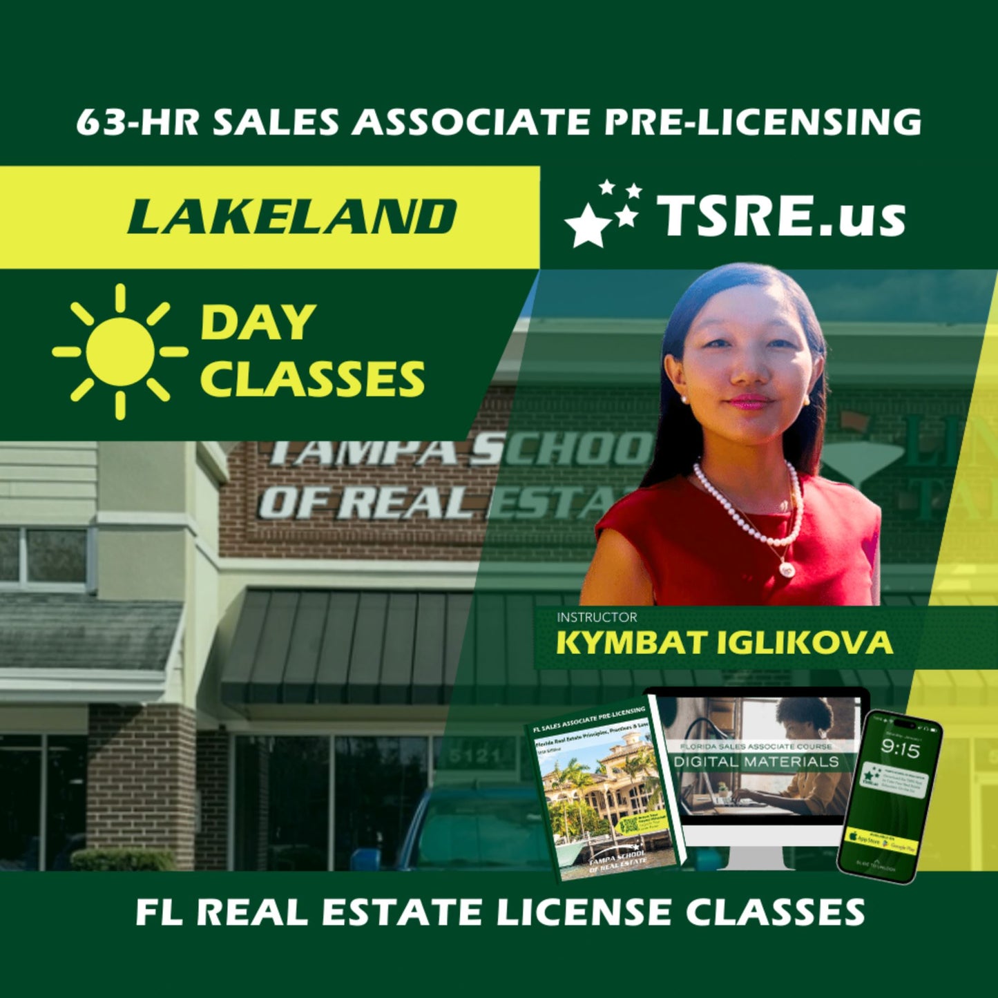 Lakeland | Mar 18 8:30am | 63-HR FL Real Estate Classes SLPRE TSRE Lakeland | Tampa School of Real Estate 