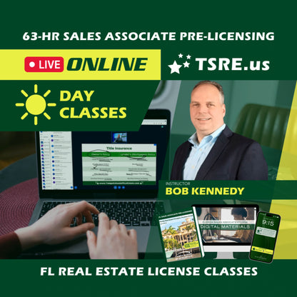 LIVE Online | Dec 16 8:30am | 63-HR FL Real Estate Classes SLPRE TSRE LIVE Online | Tampa School of Real Estate 