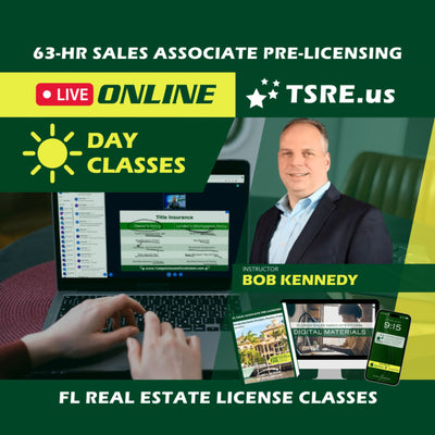LIVE Online | Mar 18 8:30am | 63-HR FL Real Estate Classes SLPRE TSRE LIVE Online | Tampa School of Real Estate 