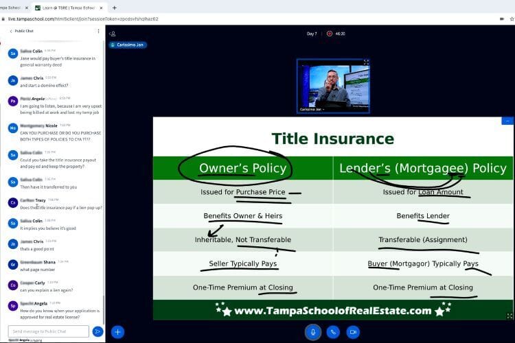 LIVE Online | Nov 16 9:30am | 63-HR FL Real Estate Classes SLPRE TSRE LIVE Online | Tampa School of Real Estate 