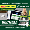LIVE Online | Nov 21 9:00am | 63-HR FL Real Estate Classes SLPRE TSRE LIVE Online | Tampa School of Real Estate Deposit - Balance Due Prior to Class 