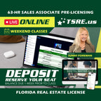 LIVE Online | Nov 21 9:00am | 63-HR FL Real Estate Classes SLPRE TSRE LIVE Online | Tampa School of Real Estate Deposit - Balance Due Prior to Class 