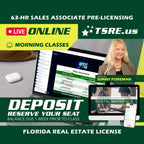 LIVE Online | Nov 30 9:00am | 63-HR FL Real Estate Classes SLPRE TSRE LIVE Online | Tampa School of Real Estate Deposit - Balance Due Prior to Class 