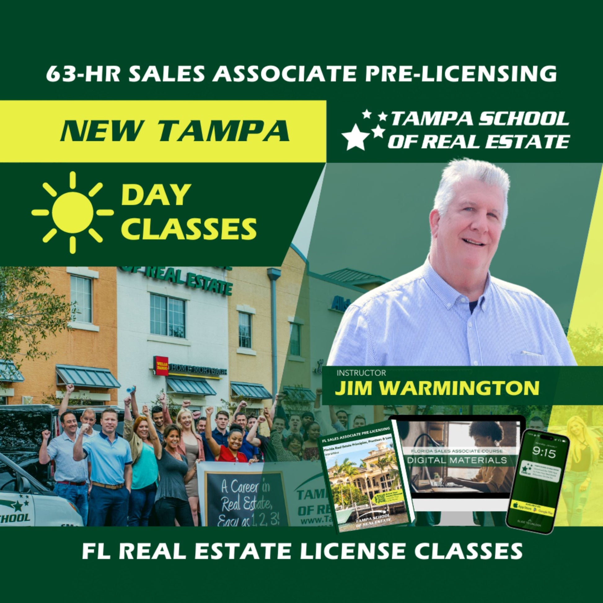 New Tampa | Dec 16 8:30am | 63-HR FL Real Estate Classes SLPRE TSRE New Tampa | Tampa School of Real Estate 