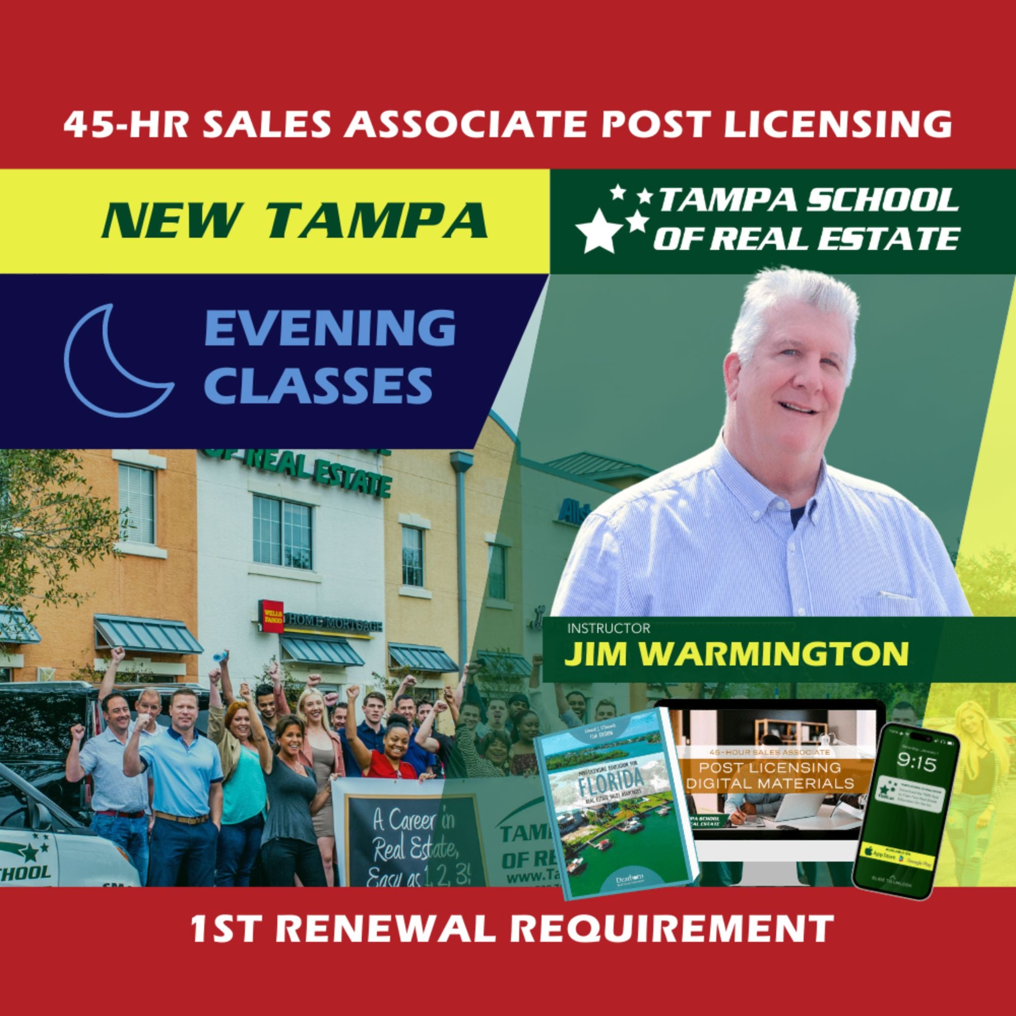 New Tampa | Dec 8 6:00pm | 45-HR FL Post Licensing Course SLPOST TSRE New Tampa | Tampa School of Real Estate 