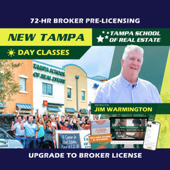 New Tampa thumbnail for New Tampa | Feb 16 9:00am | 72-HR FL Broker Pre-Licensing Classes