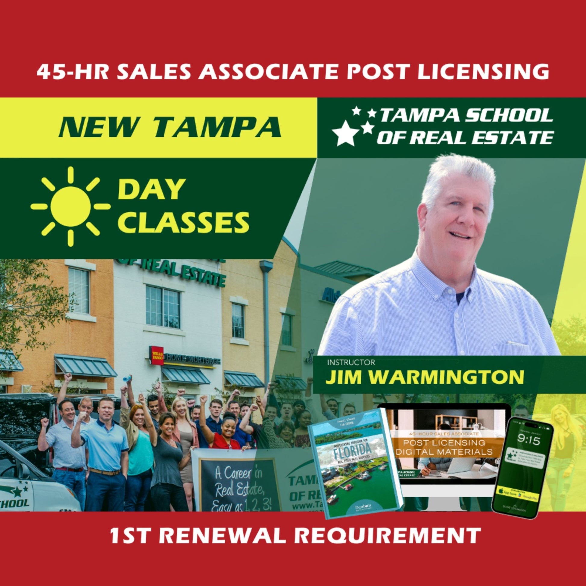 New Tampa | Jun 17 8:30am | 45-HR FL Post Licensing Course SLPOST TSRE New Tampa | Tampa School of Real Estate 