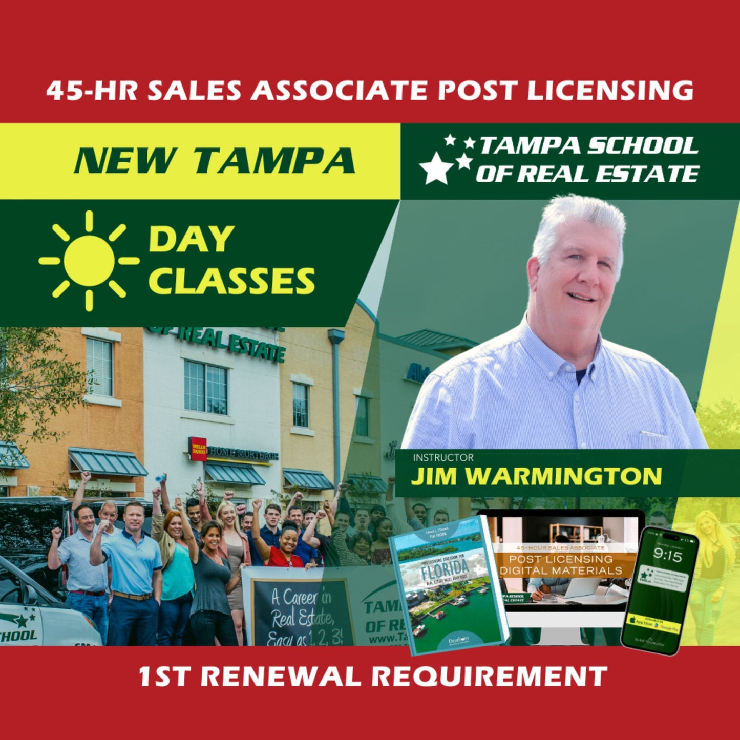 New Tampa | Mar 17 8:30am | 45-HR FL Post Licensing Course SLPOST TSRE New Tampa | Tampa School of Real Estate 