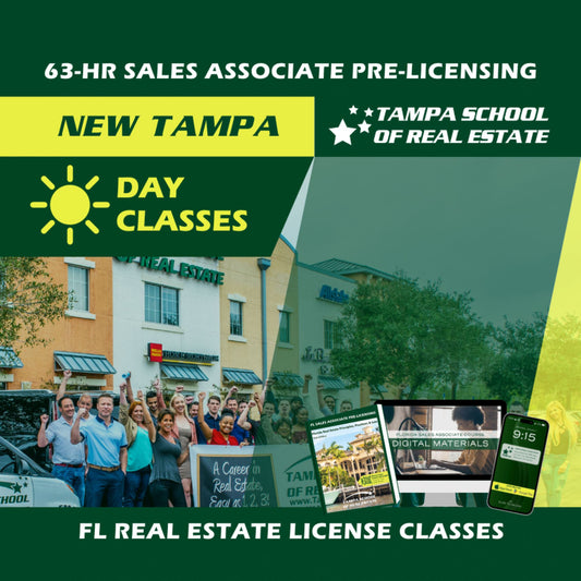 New Tampa | May 13 8:30am | 63-HR FL Real Estate Classes SLPRE TSRE New Tampa | Tampa School of Real Estate 